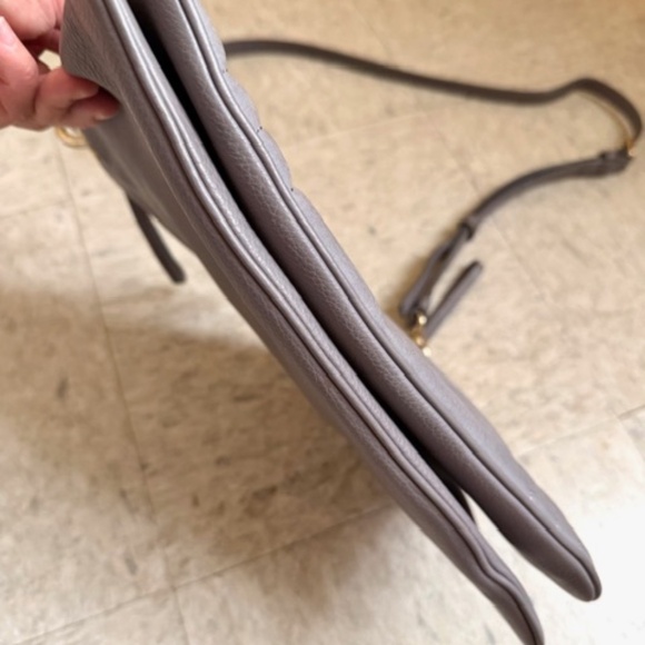 Marc by MARC JACOBS Light Grey Leather + Suede Shoulder/Crossbody Handbag - Picture 13 of 15